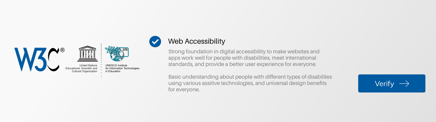 W3C Web Accessibility Certication